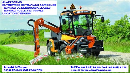 Alain Tormo — Travaux Agricoles, Débroussaillages, Travaux Publics et Privés, Location d'Engins